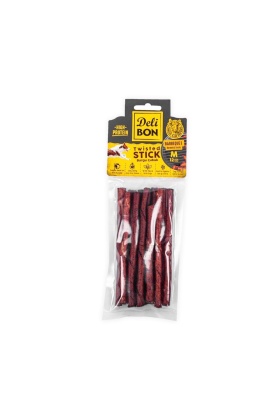 Delibon Kalın Deri Burgu Çubuk Kemik Köpek Ödülü Orta Boy Barbekü 12li