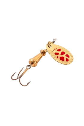 Alabalık Turna Döner Olta Kaşık - Ilba Spark Eco 95OR2 - Altın/Kırmızı - No:2