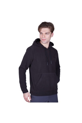 Alpinist Cliff Erkek Kapşonlu Polar Siyah (600509)