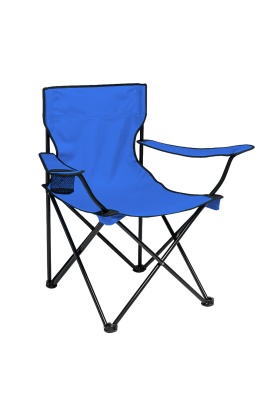 Katlanır Kamp Piknik Sandalyesi - Bardaklıklı - (DY.001) - Mavi - Taşıma Çantalı