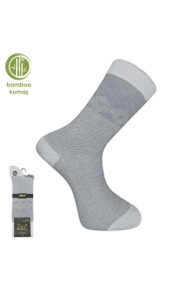 Bambu Erkek Çorabı - Tumaniş - Gri (17104-R6)