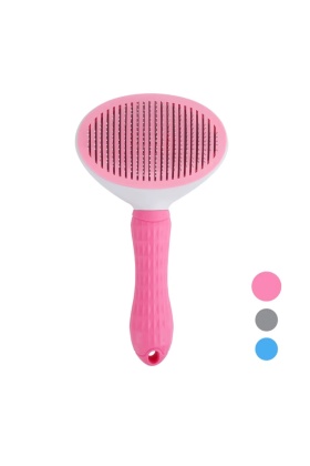 Kedi Tarağı - Otomatik Temizlenen Tuşlu - Pembe (8601)