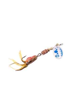 Alabalık Turna Döner Olta Kaşık - Ilba Bubble Yem 390122 - Gümüş/Mavi - No:2