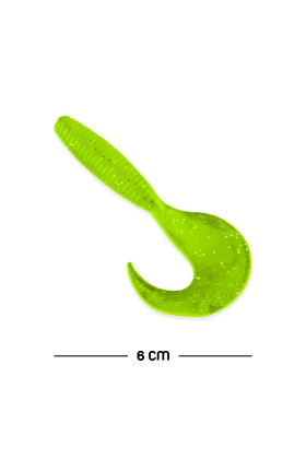 Silikon Kurt Yem - 60mm - Fluo Yeşil - Yumy (18065-SM024-03)