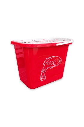 Fishack Süzgeçli Balıkçı Kovası 15 lt Kırmızı Kod 179