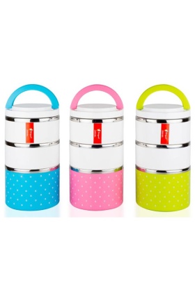 PNG-1303 3 Katlı Yemek Termosu Yeşil