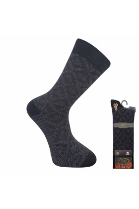 Pamuklu Havlu Kışlık Erkek Çorabı - Cebelitarık - Antrasit - No: 41-44 - (14639)