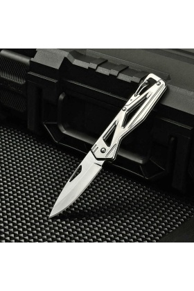 Katlanır Cep Çakısı - Kemer Klipsli - SDR-072 - Gümüş