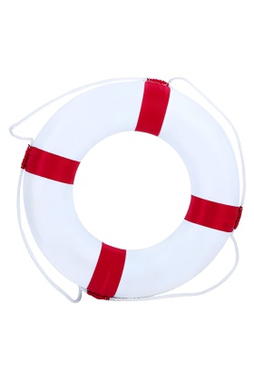 Savex Can Simidi Büyük Beyaz - Kırmızı Şeritli (TRS.001)