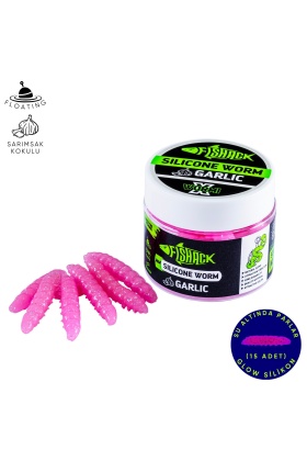Yüzen Silikon Kurt - Glow Alabalık Yemi - 37mm - Peynir Kokulu - Pembe - Trout Bait