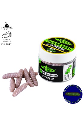 Yüzen Silikon Kurt - Glow Alabalık Yemi - 37mm - Peynir Kokulu - Kahverengi - Trout Bait