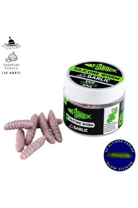 Yüzen Silikon Kurt - Glow Alabalık Yemi - 37mm - Sarımsak Kokulu - Kahverengi - Trout Bait