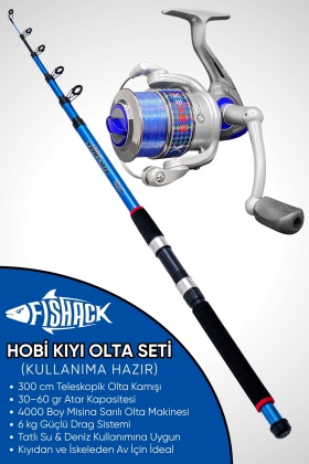 Hobi Kıyı Olta Takımı - 300cm 30-60gr Kamış + 4000lik Olta Makinesi (XA4+BL300)