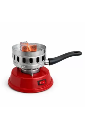 Nargile Köz Ocağı - Elektrikli - Kırmızı - İksa - (İK-209)