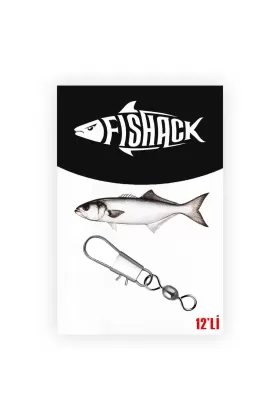 Fishack Paslanmaz Klipsli Fırdöndü Gümüş No: 5 12li