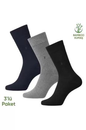 Bambu Erkek Soket Çorap - 3 Çift - Dikişsiz - Gagavuz - 17666 - Set 4
