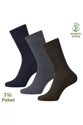 Bambu Erkek Soket Çorap - 3 Çift - Dikişsiz - Gagavuz - 17666 - Set 1