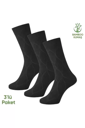 Bambu Erkek Soket Çorap - 3 Çift - Dikişsiz - Bakü - 17672 - Set 2