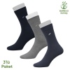 Bambu Erkek Soket Çorap- 3 Çift - Dikişsiz - Akça - 17652 - Set 1