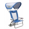 Katlanır Plaj Sandalyesi - Kademeli Güneşlikli - GCI Outdoor - Mavi - Taşıma Çantalı