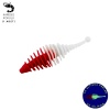 Silikon Kurt Yem - 3g 65mm - Fishack Wormix - 1 Adet - Kırmızı/Beyaz - Karides Kokulu