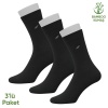 Bambu Erkek Soket Çorap- 3 Çift - Dikişsiz - Akça - 17652 - Set 3