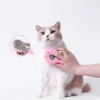 Şarjlı Buharlı Kedi Köpek Tarağı - Yumuşak Silikon Tüy Toplayıcı - Pembe (8675)