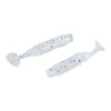 Silikon Kurt Yem - 1,5g 45mm - Fishack - 10 Adet - Simli Beyaz - Karides Kokulu