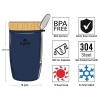 Çelik Yemek Termos - Igloo - Bamboo - 500 ml - Lacivert - 205789