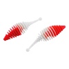 Silikon Kurt Yem - 3g 65mm - Fishack Wormix - 1 Adet - Kırmızı/Beyaz - Karides Kokulu