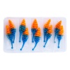 Silikon Kurt Yem - 3g 65mm - Fishack Wormix - 1 Adet - Turuncu/Mavi - Karides Kokulu