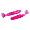 Silikon Kurt Yem - 1,5g 45mm - Fishack - 10 Adet - UV Silikon - Pembe - Karides Kokulu
