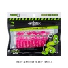 Silikon Kurt Yem - 1,5g 45mm - Fishack - 10 Adet - UV Silikon - Pembe - Karides Kokulu