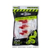 Silikon Kurt Yem - 3g 65mm - Fishack Wormix - 1 Adet - Kırmızı/Beyaz - Karides Kokulu