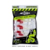 Silikon Kurt Yem - 2,1g 70mm - Fishack Wormix - 1 Adet - Kırmızı/Beyaz - Karides Kokulu