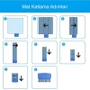 Piknik Kamp Örtüsü - Su Geçirmez - Madfox Skyloft - Blue Stripe - 546254