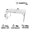 Katlanabilir Alüminyum Kamp Masası - Madfox Field - Beyaz - 547279