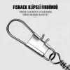 Fishack Paslanmaz Klipsli Fırdöndü Gümüş No: 5 12li