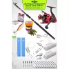 33 Parça Profesyonel Deniz Olta Takımı Seti - Kahve - 350cm Kamış 60/120gr / 50lik Metal Kafa Makine