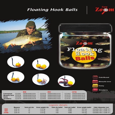 CZ 3370 Floating Hook Balls Extra, Sivrisinek Larva