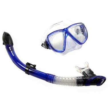 VRD2010 Vakumlu Yetişkin Gözlük ve Şnorkel Set Mavi