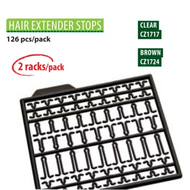 CZ 1724 Hair Extender Stops Brown (126Pcs)