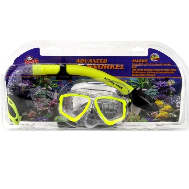 VRD2020 Vakumlu Yetişkin Gözlük ve Şnorkel Set Sarı