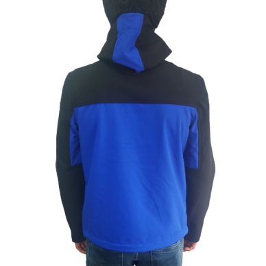 Softshell Kapşonlu Mont Mavi-Siyah XL