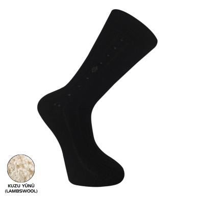 Pro Çorap Bektaş Lambswool Kışlık Erkek Çorabı Siyah 41-44 (13639)