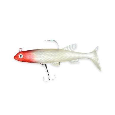 Savage X-Tail Kırmızı - Beyaz 10 cm İki İğneli Balık (14100-H003)