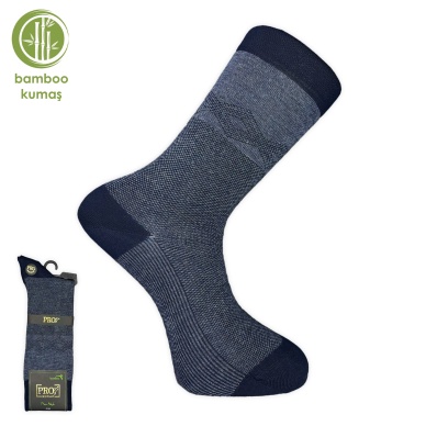 Pro Çorap Tumaniş Bambu Erkek Çorabı Lacivert (17104-R2)