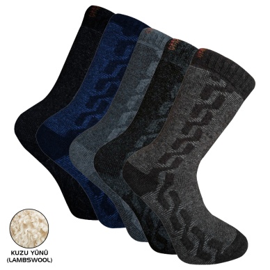 Pro Çorap Lapon Kuzu Yünü Havlu Erkek Çorabı 41-44 (13902)