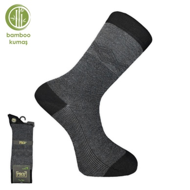 Pro Çorap Tumaniş Bambu Erkek Çorabı Antrasit (17104-R4)