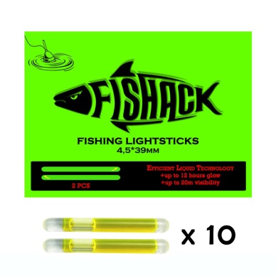 Fishack Jel Balıkçı Fosfor Çiftli 45*39mm 10lu